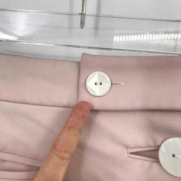 Acler Lynn Mini Skirt 4 High Waist Button Front Flap Pockets A-Line Pink - Picture 9 of 10